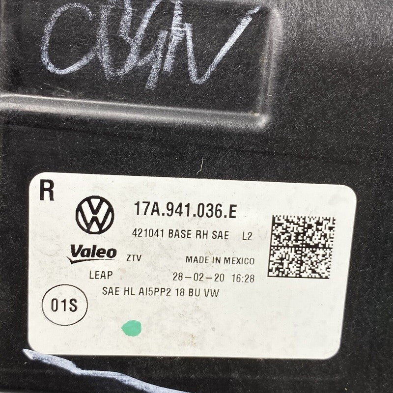 17A941036E VOLKSWAGEN JETTA HEADLIGHT RIGHT PASSENGER 2019 2020 2021 LED OEM 17A941036E