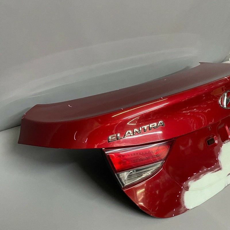 HYUNDAI ELANTRA TRUNK LID SEDAN 2011 2012 2013 RED OEM 