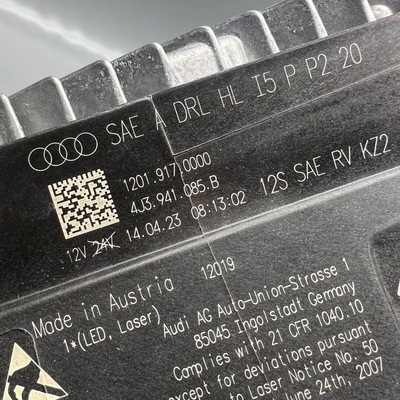 4J3941085B AUDI E-TRON GT LASER HEADLIGHT LEFT DRIVER 2020 2021 222 2023 OEM 4J3941085B