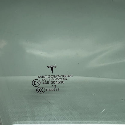 43R-004530 TESLA MODEL 3 DOOR GLASS RIGHT FRONT 2017 2018 2019 2020 OEM 43R-004530