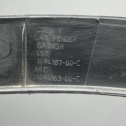 1494187-00-C TESLA MODEL Y WHEEL FLARE MOLDING LEFT REAR 2020 2021 2022 2023 OEM 1494187-00-C