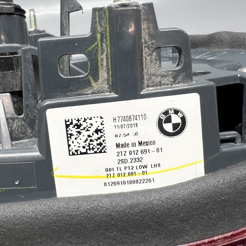 H7740874110 BMW X3 TAIL LIGHT INNER GATE LEFT DRIVER 2018 2019 2020 2021 H7740874110
