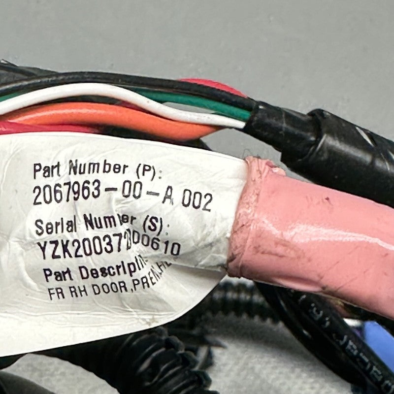 TESLA MODEL 3 HARNESS RIGHT FRONT DOOR 2017 2018 2019 2020 2021 2022 2