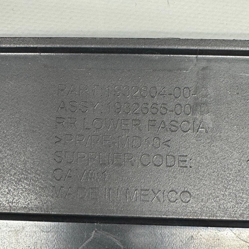 TESLA MODEL Y JUNIPER REAR BUMPER LOWER COVER 2025 2026 OEM 1932604-00