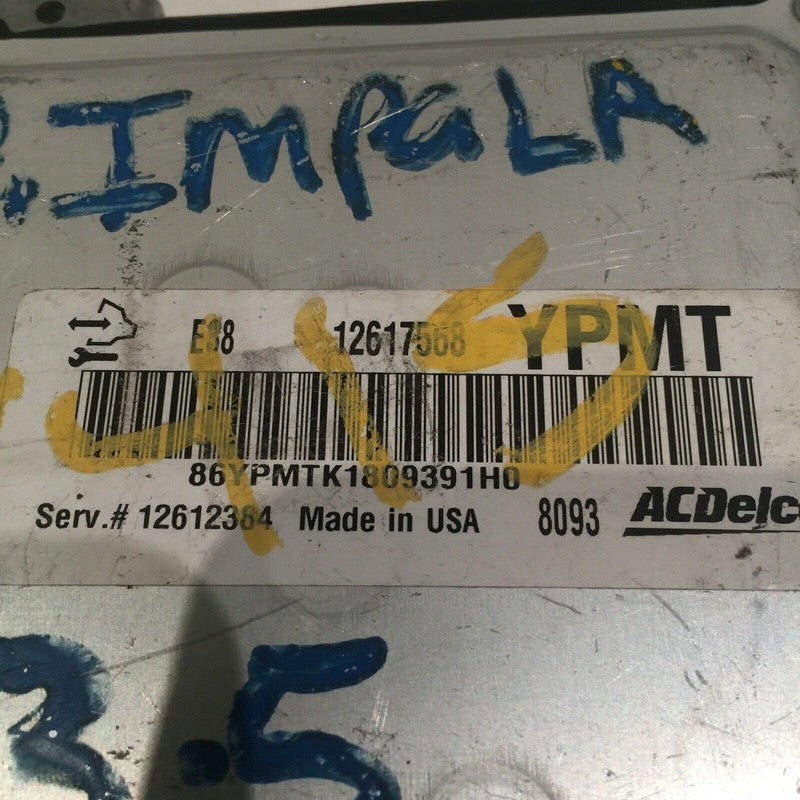 24234274 CHEVY IMPALA 3.5 ENGINE COMPUTER UNIT 2008 OEM 12612364