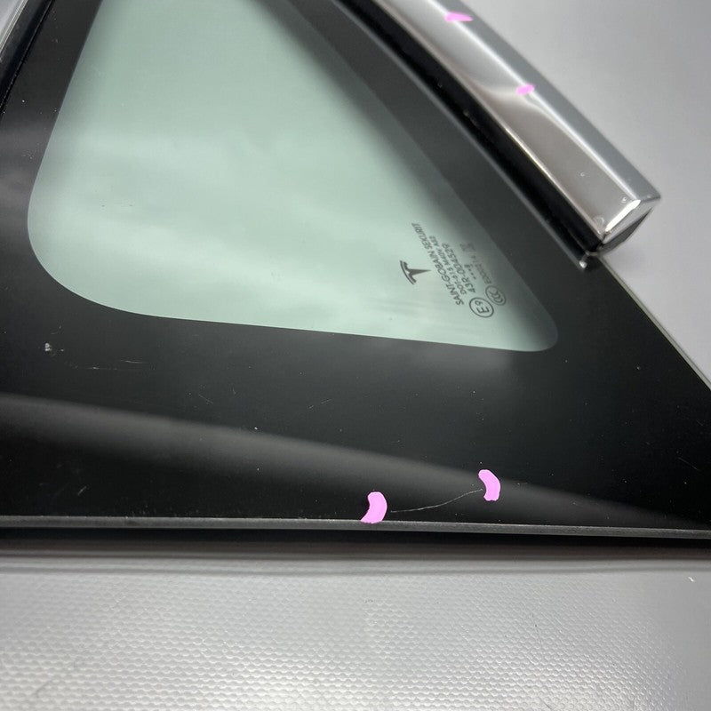 43R-004529 TESLA MODEL 3 QUARTER GLASS RIGHT REAR 2017 2018 2019 2020 OEM 43R-004529