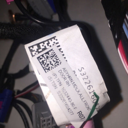 1032440-80-F TESLA MODEL X DOOR WIRING HARNESS RIGHT FRONT 2015 2016 2017 2018 OEM