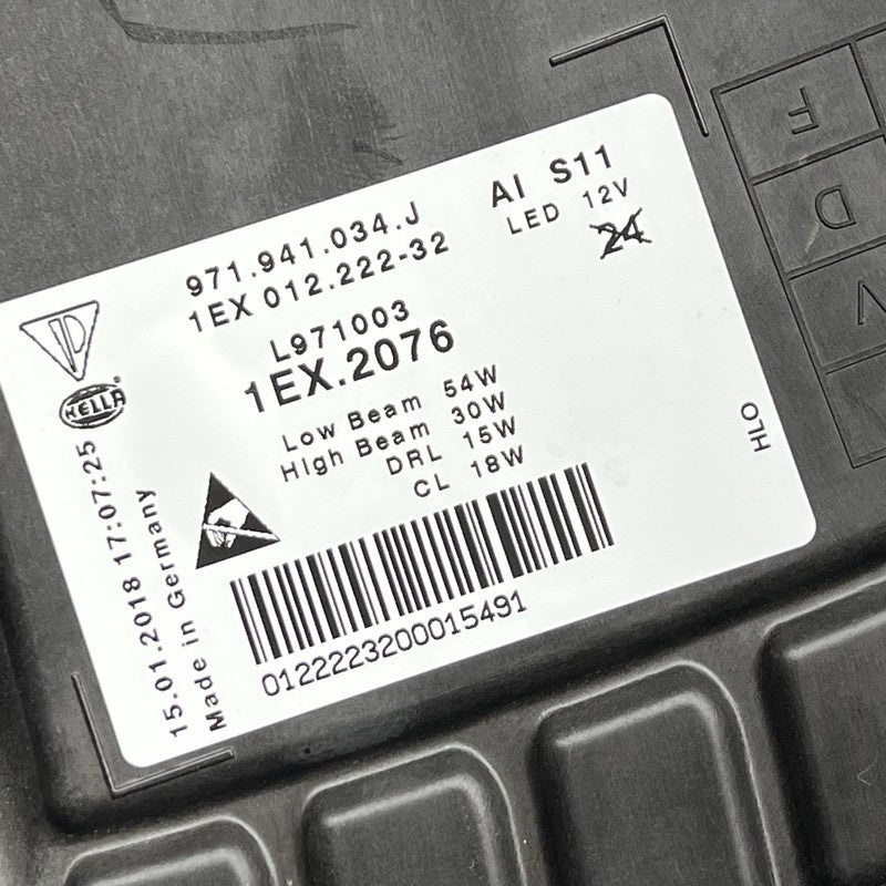 971941034J PORSCHE PANAMERA HEADLIGHT RIGHT PASSENGER 2017 2018 2019 2020 LED 971941034J