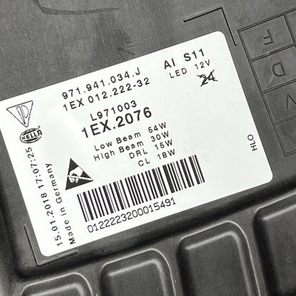 971941034J PORSCHE PANAMERA HEADLIGHT RIGHT PASSENGER 2017 2018 2019 2020 LED 971941034J