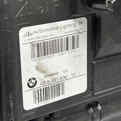 9481806-10 BMW X7 HEADLIGHT RIGHT PASSENGER 2019 2020 2021 LASER LED OEM 9481806