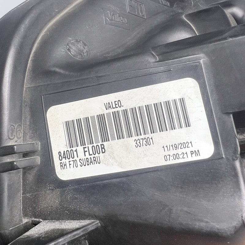 84001 FL00B SUBARU IMPREZA HEADLIGHT RIGHT PASSENGER HALOGEN 2017 2018 2019 2020 2021 2022