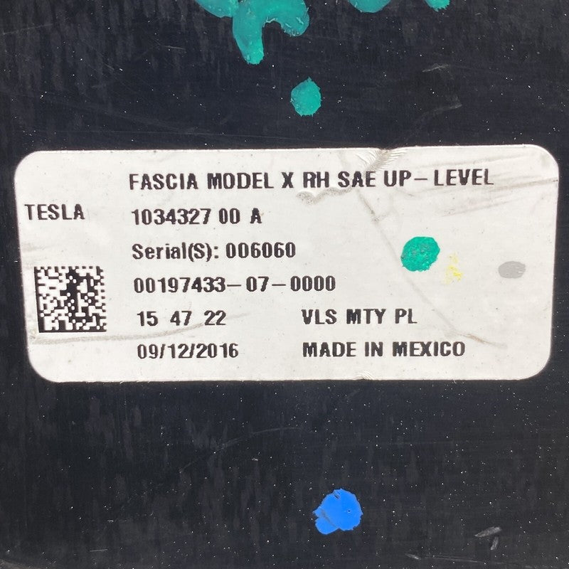 TESLA MODEL X FOG LIGHT RIGHT PASSENGER 2016 2017 2018 2019 2020 10343