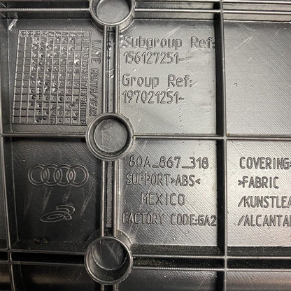 80A867488 AUDI Q5 DOOR PANEL RIGHT REAR 2018 2019 2020 OEM 80A867488