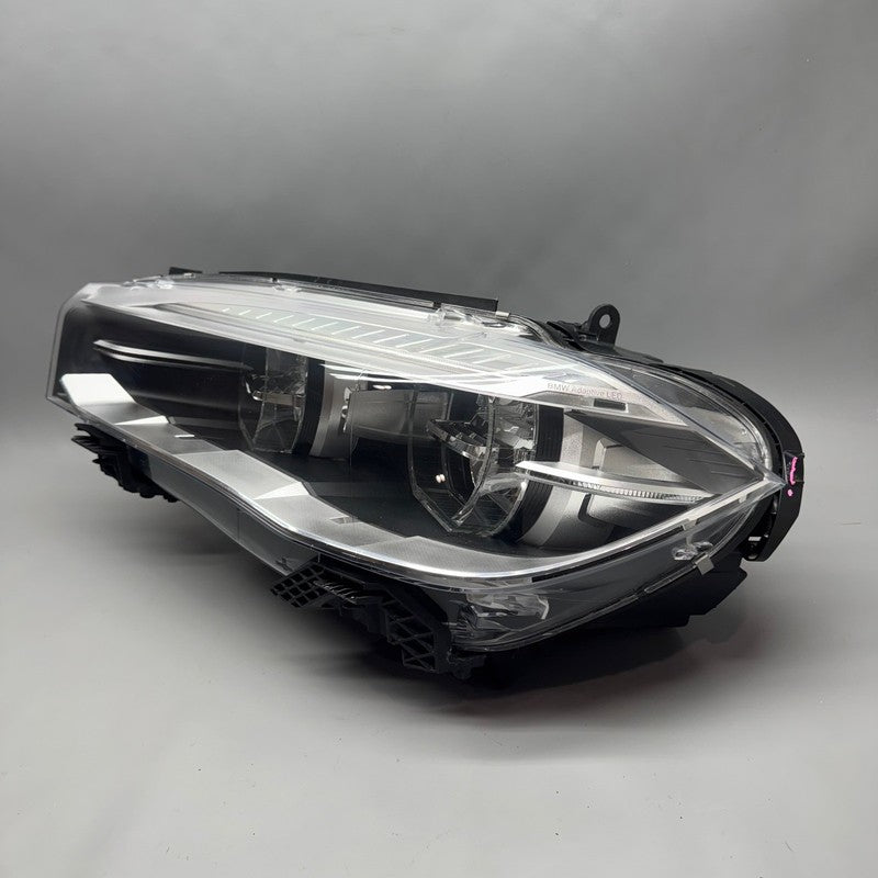 BMW X5 X6 HEADLIGHT LEFT DRIVER 2016 2017 2018 2019 LED OEM 7424171