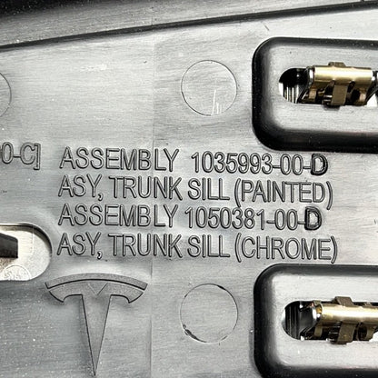 1035993-00-D TESLA MODEL X TRUNK SILL PANEL 2016 2017 2018 2019 2020 OEM 1035993-00-D
