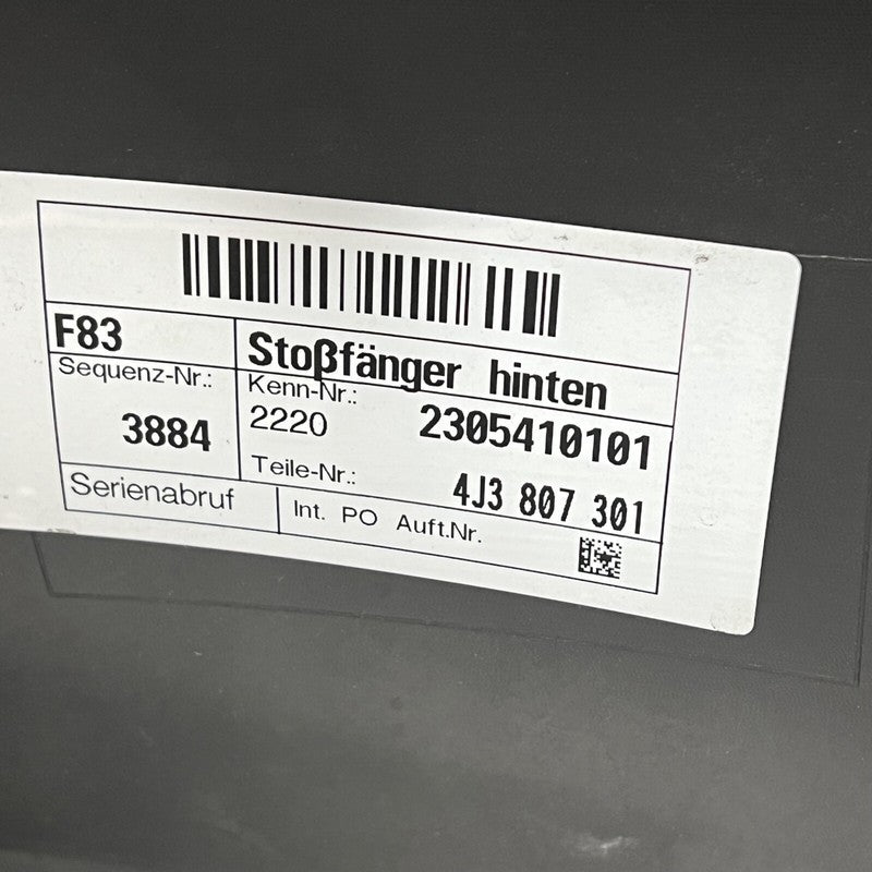 4J3807421B AUDI E-TRON GT REAR BUMPER 2021 2022 2023 OEM 4J3807421B