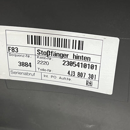 4J3807421B AUDI E-TRON GT REAR BUMPER 2021 2022 2023 OEM 4J3807421B