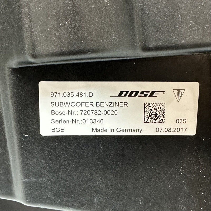971035481D PORSCHE PANAMERA SUBWOOFER REAR 2017 2018 2019 2020 2021 2022 OEM 1971035481D