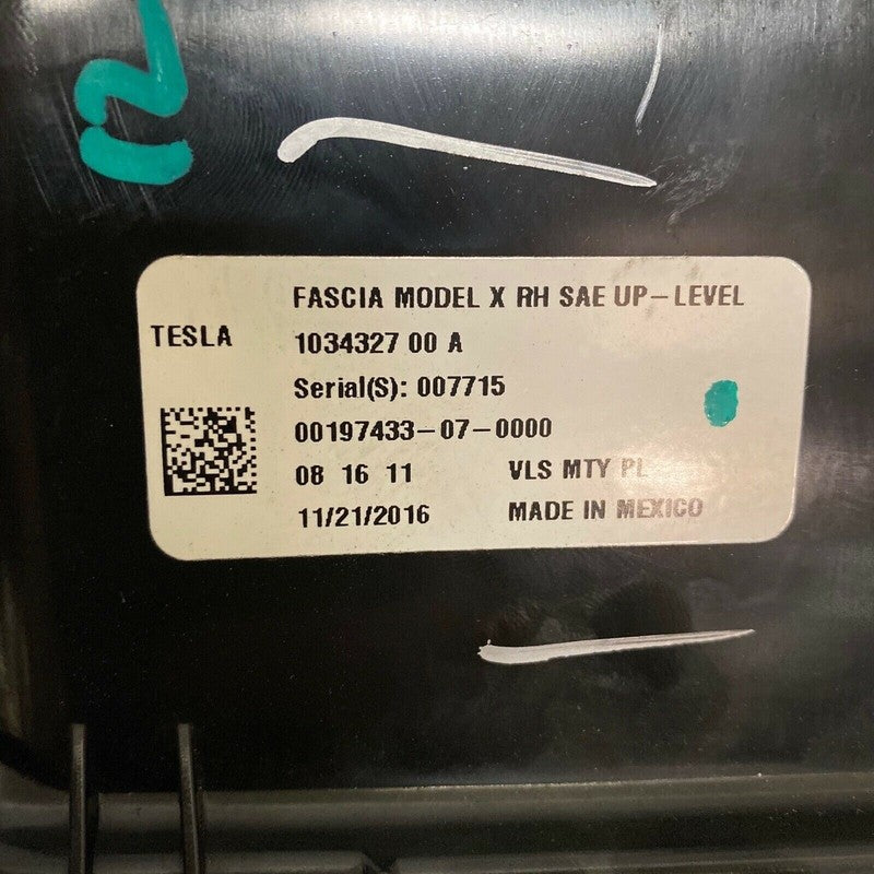 TESLA MODEL X FOG LIGHT RIGHT PASSENGER SIDE 2016 2017 2018 2019 LED O