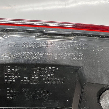 6700084810 MASERATI GHIBLI TAIL LIGHT RIGHT PASSENGER 2014 15 16 17 2018 LED OEM 6700084810