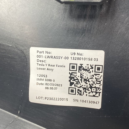 1494006-00-B TESLA MODEL Y REAR BUMPER LOWER 2020 2021 2022 OEM 1494006-00-B