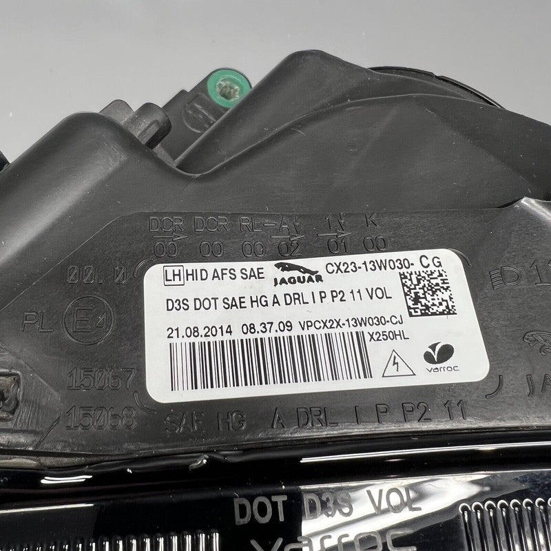 JAGUAR XF HEADLIGHT LEFT DRIVER 2012 2013 2014 2015 XENON CX23-13W030-