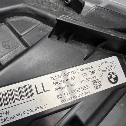 63117259553 BMW 328 HEADLIGHT LEFT DRIVER 335 2012 2013 2014 2015 XENON OEM 63117259553