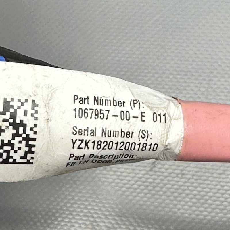 1067957-00-E TESLA MODEL 3 DOOR WIRE HARNESS LEFT FRONT 2017 2018 2019 2020 OEM 1067957-00-E