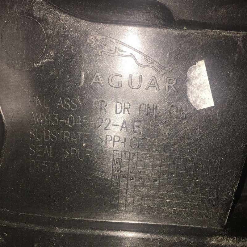 AW93-045H22-AE JAGUAR XF RIGHT REAR INTERIOR DOOR PANEL 2008 2009 2010 2011 OEM