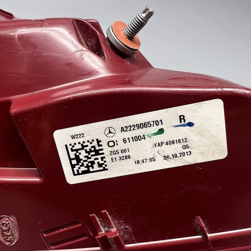 A2229065701 MERCEDES BENZ S500 TAIL LIGHT RIGHT PASSENGER 2014 2015 2016 2017 A2229065701