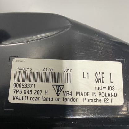 7P5945207H PORSCHE CAYENNE TAIL LIGHT LEFT DRIVER SIDE LED OEM 2015 2016 2017 