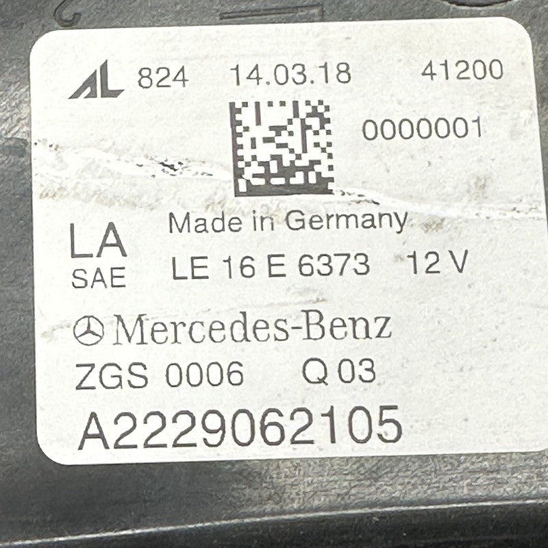 MERCEDES BENZ S560 HEADLIGHT LEFT DRIVER S63 LED 2018 2019 2020 OEM A2