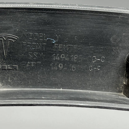 1494185-00-C TESLA MODEL Y FENDER FLARE LEFT FRONT 2020 2021 2022 2023 OEM 1494185-00-C