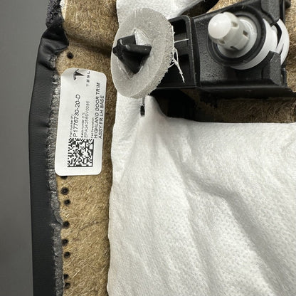 1776730-20-D TESLA MODEL 3 HIGHLAND DOOR PANEL LEFT FRONT 2024 OEM 1776730-20-D