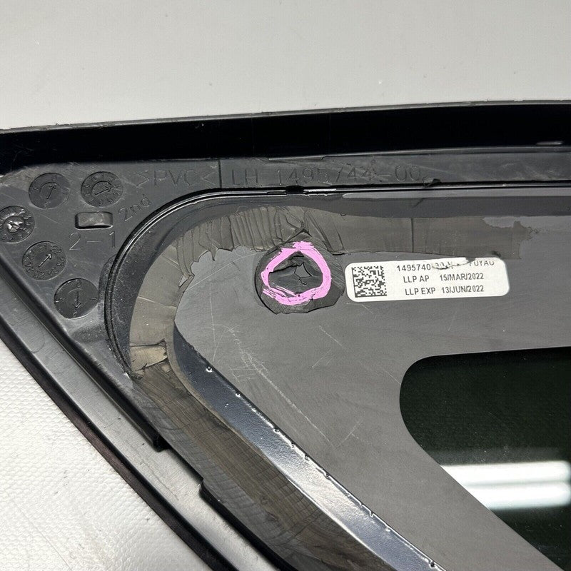 1495740-99-H TESLA MODEL Y QUARTER GLASS LEFT DRIVER 2020 2021 2022 2023 OEM 1495740-99-H