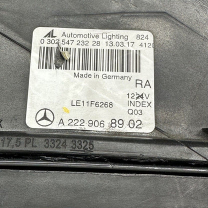 A2229068902 MERCEDES BENZ S550 HEADLIGHT RIGHT PASSENGER 2014 2015 16 2017 XENON A2229068902