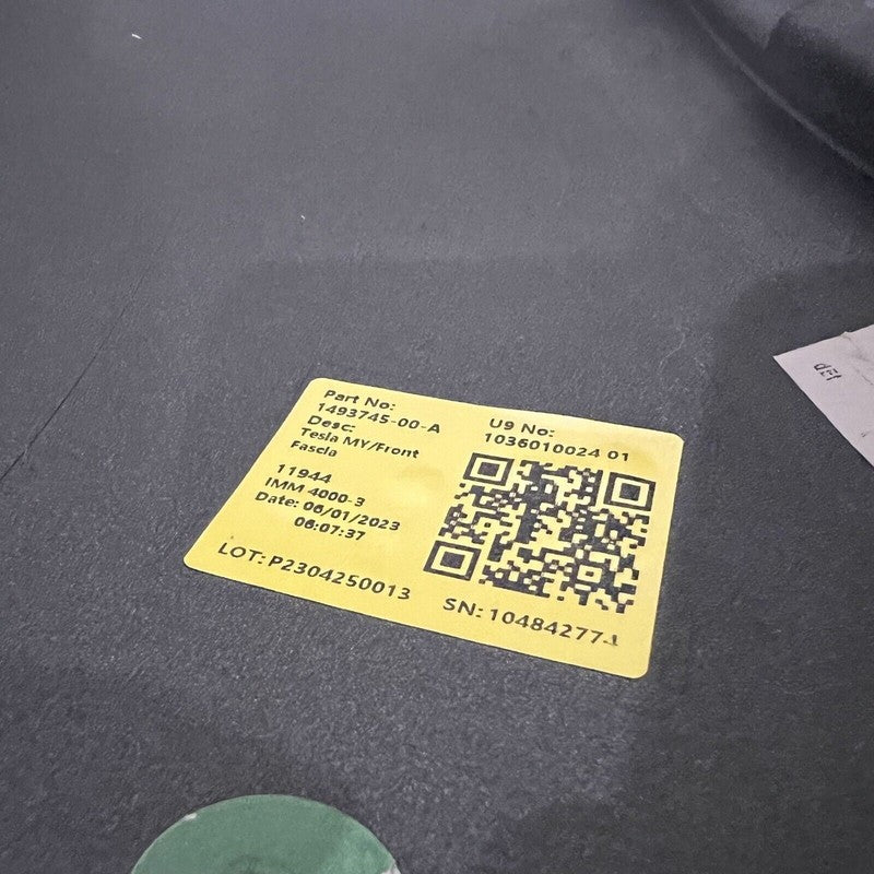 1493745-00-A TESLA MODEL Y FRONT BUMPER 2023 2024 NON SENSOR OEM 1493745-00-A