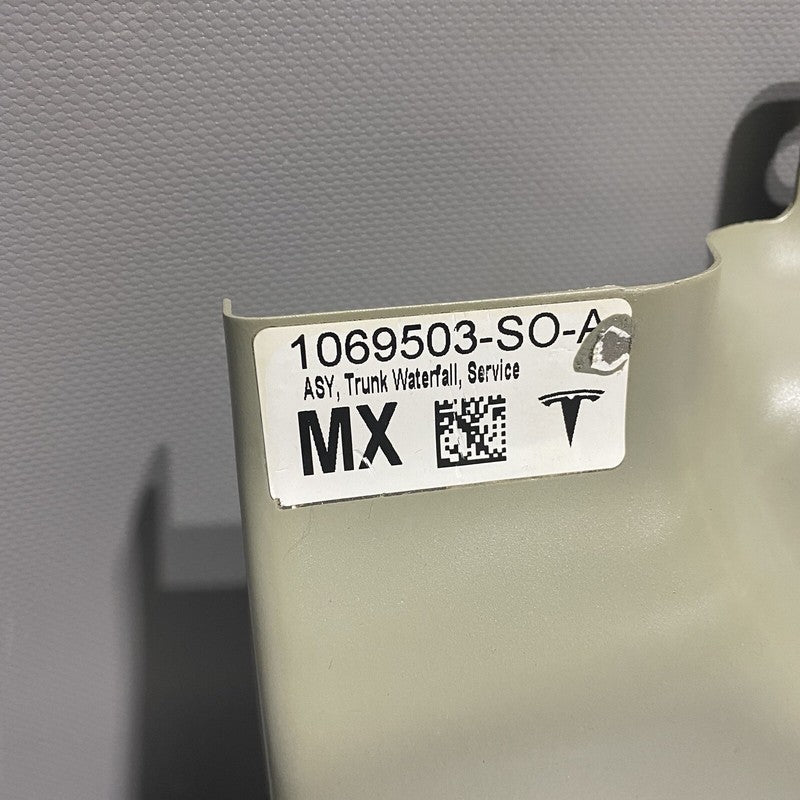 1069503-S0-A TESLA MODEL X TRUNK WATERFALL SERVICE PANEL 2016 2017 2018 2019 2020 OEM
