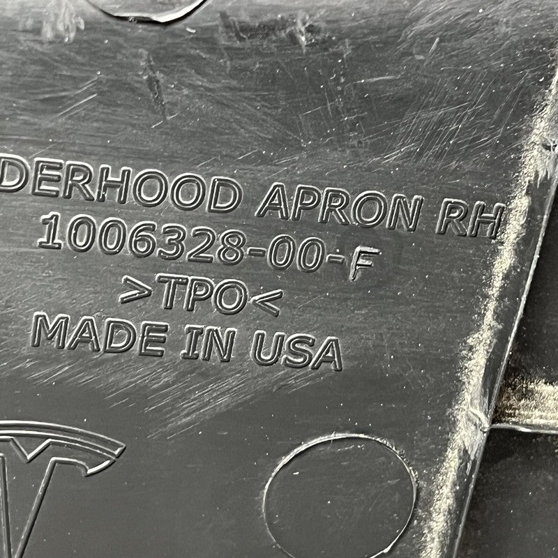 1006328-00-F TESLA MODEL S UNDERHOOD APRON RIGHT 2012 2013 2014 2015 OEM 1006328-00-F