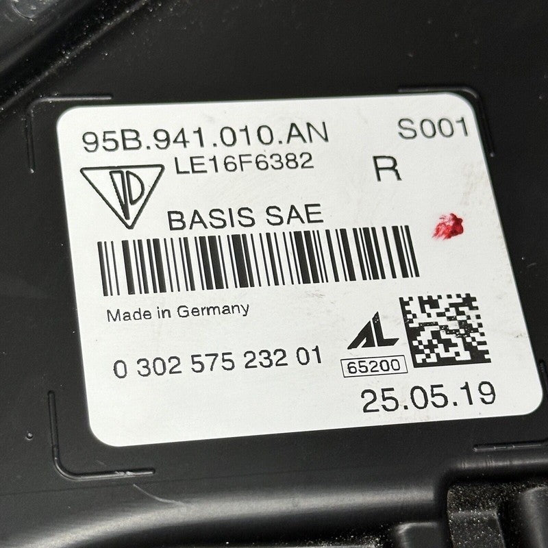 PORSCHE MACAN HEADLIGHT RIGHT PASSENGER 2019 2020 2021 FULL LED PDLS 9