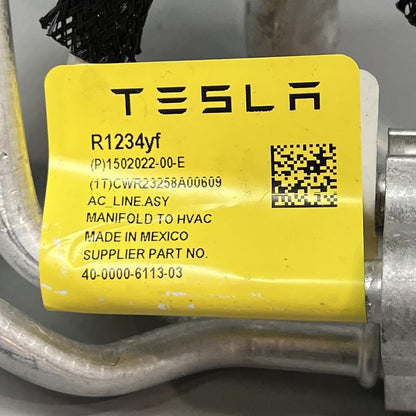 1502022-00-E TESLA MODEL Y CONDITIONER LINE MANIFOLD TO HVAC 2020 21 22 2023 OEM 1502022-00-E