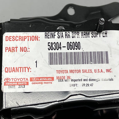 58304-06090 LEXUS ES350 BUMPER BRACKET LEFT REAR 2019 2020 2021 2022 OEM 58304-06090