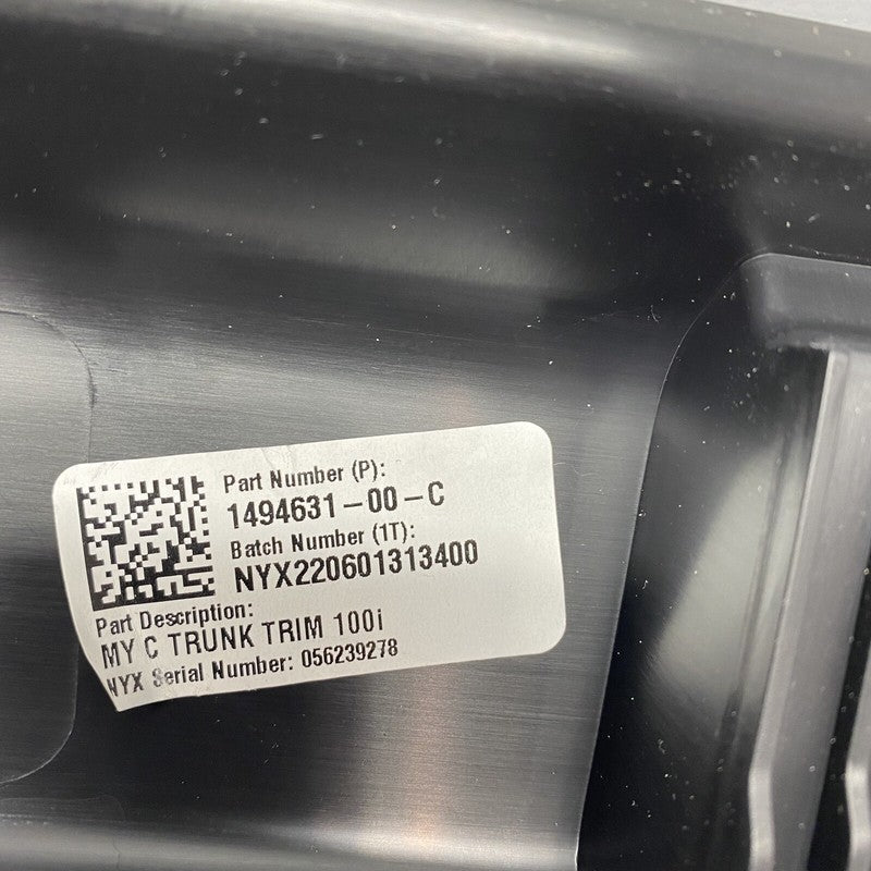 1494631-00-C TESLA MODEL Y TRUNK SILL LOWER TRIM 1494631-00-C 2020 2021 2022 OEM