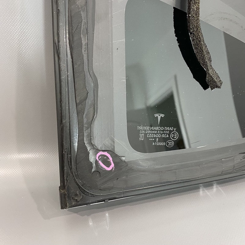 1034906-80-F TESLA MODEL X QUARTER GLASS LEFT REAR 1034906-80-F 2016 2017 2018 2019 2020 OEM