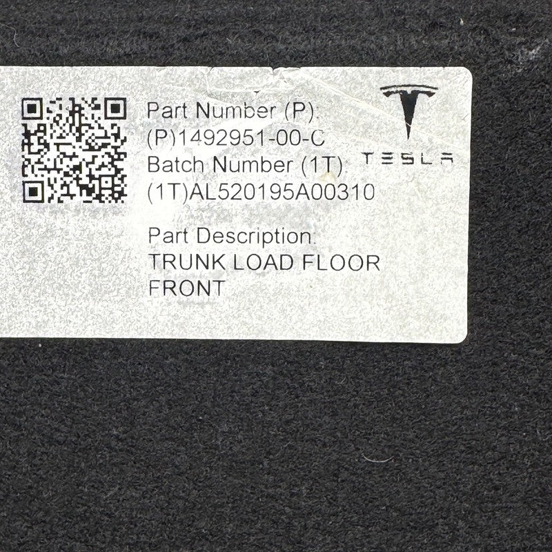 TESLA MODEL Y TRUNK FLOOR SECTION BOARD FRONT 2020-2022 2023 OEM 14929