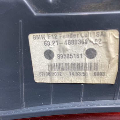 63214880369 BMW 650 TAIL LIGHT LEFT DRIVER LED 63214880369 2012 2013 14 15 16 2017 2018 OEM