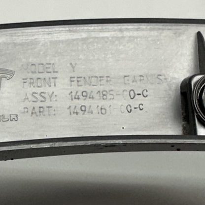 1494185-00-C TESLA MODEL Y FENDER FLARE LEFT FRONT 2020 2021 2022 2023 OEM 1494185-00-C