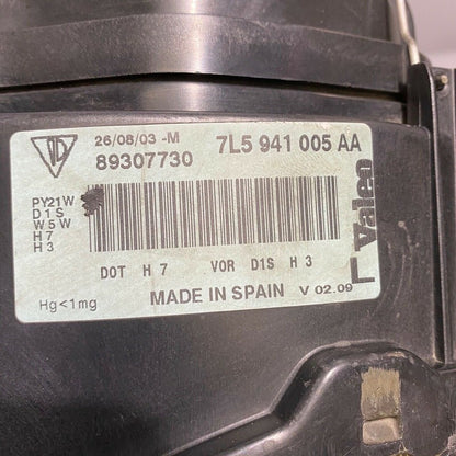 7L5941005AA PORSCHE CAYENNE HEADLIGHT LEFT DRIVER 2003 2004 2005 2006 XENON HID OEM