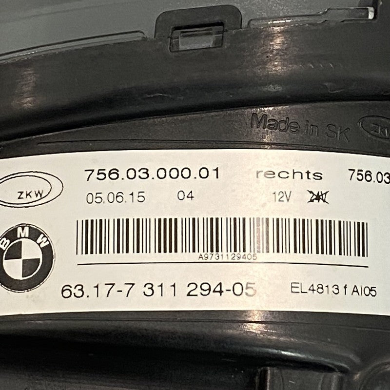 6317-7311294 BMW 528 FOG LIGHT RIGHT PASSENGER 2014 2015 2016 6317-7311294 OEM