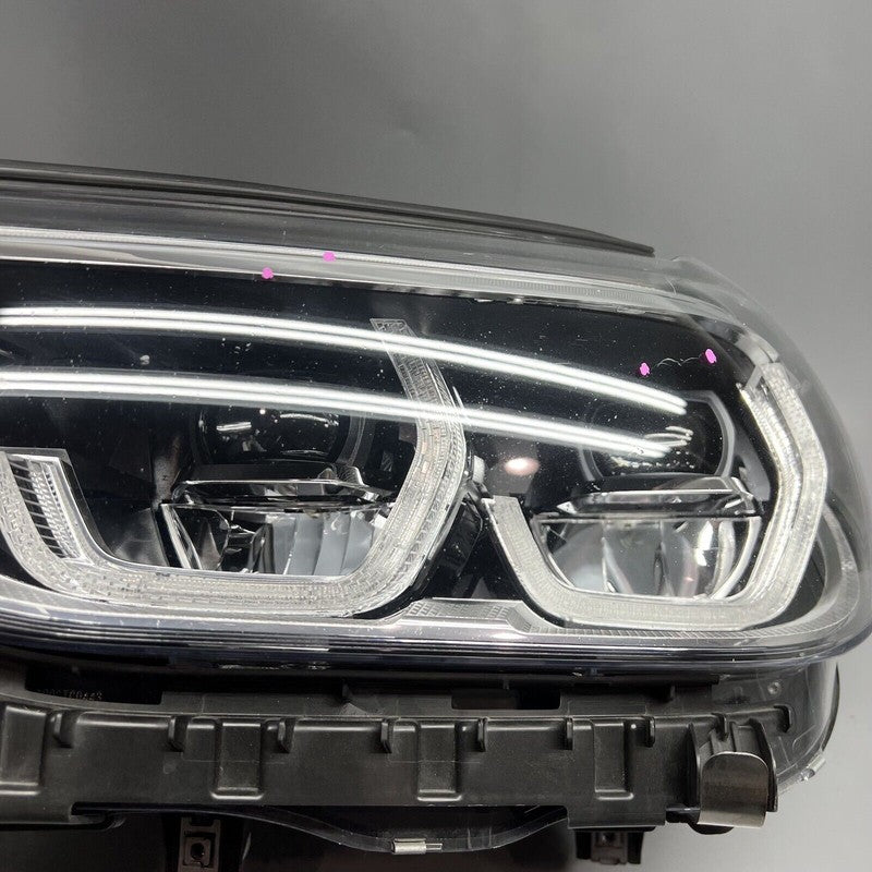 BMW X3 HEADLIGHT LEFT DRIVER X4 2018 2019 2020 2021 ADAPTIVE LED OEM 8